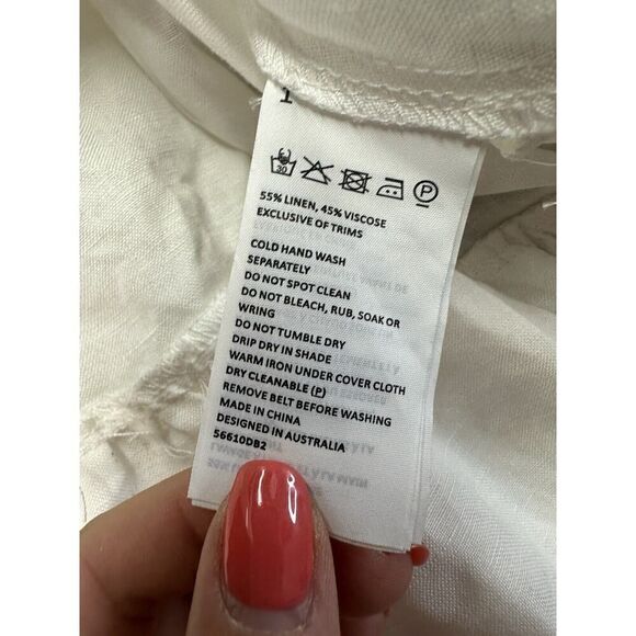 NWT Bardot The Mini Shirt Dress In Ivory LARGE - Picture 14 of 15